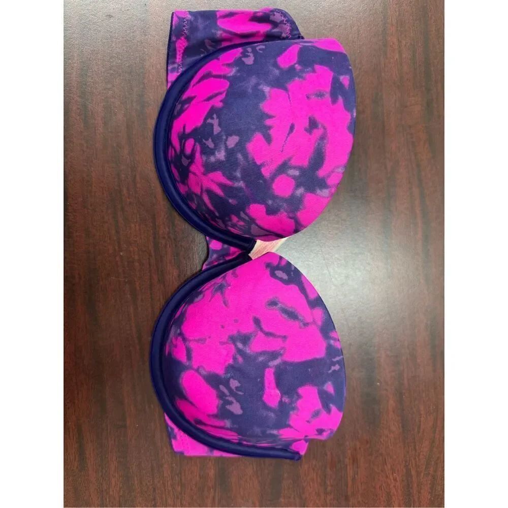 PINK Victoria’s Secret Tie Dye Wear Everywhere Strapless Bra Size 32D
